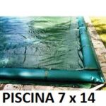COPERTURA INVERNALE 8,40 x 15,40 M. CON SALSICCIOTTI PER PISCINE 7 x 14 metri AKUACOVER
