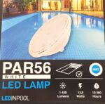 LAMPADA LED BIANCA PAR 56 SEAMAID RICAMBIO FARO PER PISCINA 13,5 W. 12 V. 1450 LUMENS