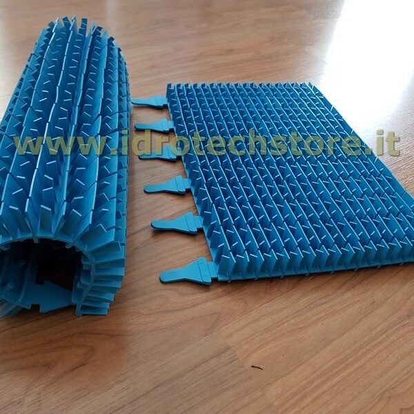 COPPIA SPAZZOLE A LAMELLE IN PVC BLU RICAMBIO PULITORE ZODIAC CYBERNAUT - INDIGO - SWEEPY M3 (W1585A)