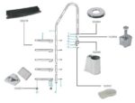 DISTANZIALE EPDM PER SCALETTA ACCIAIO AIRONE SPECIAL POOL'S PISCINE CASTIGLIONE IBLUE (2 PZ.)