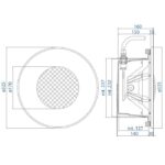 CORPO FARO COMPLETO POOL'S CON LAMPADA ALOGENA PAR 56 300 W 12V